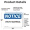 Signmission Utility Electrical, 24 in W x Rectangle, Vinyl Decal OS-2PACK-NS-D-1824-L-18844 - alternate 2